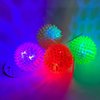 2 Pack LED Light-up Spike Ball Pet Dog Toy Rubber Flash Entertained Fetch Toy