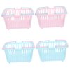 Kisangel 4Pcs Mini Shopping Baskets Play Shopping Basket Handheld Basket Small Basket with Handle Picking Storage Baskets for Kids Home Shopping cart Toy