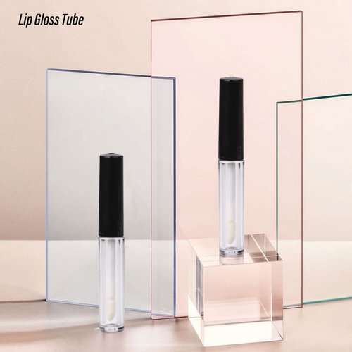 1.3ml Empty Lip Gloss Tube Lip Gloss Wand Bottles Containers Pack of 10 (Black Cap)