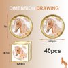 MASGY 40pcs horse birthday Party Supplies,include 20 dessert plate, 20 Napkin,For boys and girls birthday party supplies，Used for kentucky derby birthday Party Decoration (White and gold horse)