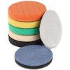 CHEGIF Buffing Polishing Pads, 7Pcs 6.5 Inch 165mm Face for 6Inch 150mm Backing Plate, Car Compound Buffing Sponge Pads and Woolen Pads Cutting Polishing Pad Kit for Car Polishing and Waxing