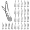 Coufce 50 Pack 2 Inch Black Metal Snap Hair Clips, Bend Hair Clips Non-Slip Hair Barrettes for Girls and Women Stylish Hair Accessories (White)