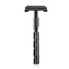 Parker 22R Gunmetal Finish Butterfly Open Double Edge Safet Razor for Men, 5 Parker Premium Platinum Double Edge Razor Blades Included
