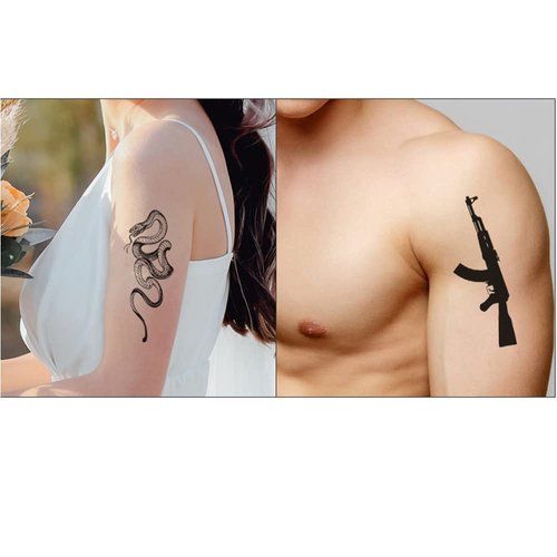 Body Art Tattoo Stickers Party Tattoo Stickers Fake Temporary Tattoos Supplies for Arm Shoulder Body Decorations 10 Sheets Printable Temporary Tattoo Paper for Men and Women Skin Art Decor
