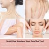 LYNSYXDD Stainless Steel Cryo Gua Sha Massage Tool, Metal Gua Sha Facial Tools for Face, Neck, Shoulder and Body, Face Lift Massager, Metal Ice Gua Sha and Roller Tool for Under Eye Massager