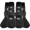 KOOLTAIL Anti Slip Dog Socks - Outdoor Dog Boots Waterproof Dog Shoes Paw Protector with Strap Traction Control for Hardwood Floors