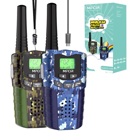 Walkie Talkies for Kids Toys for Boys, Rechargeable, 2 Pack, 3 Miles Range, 22 Channels, 2 Way Radio,Birthday Gifts for3-12 Year Old,Christmas Girls