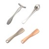 Pokinge 4pcs Mini Eye Face Massage Stick Metal Cosmetic Spatula,Eye Massage Roller Face Cream Applicator Makeup Spoon,Facials Magic Stick Beauty Tools
