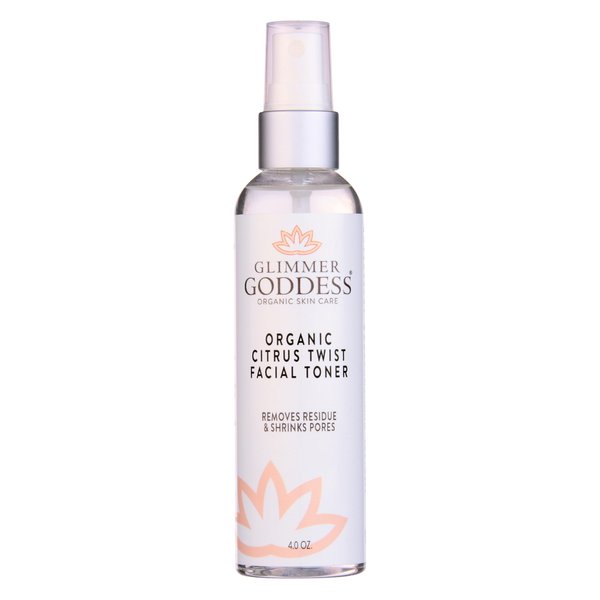 Organic Citrus Facial Toner with Rose Water Witch Hazel & Aloe Vera - Natural Astringent Closes Pores and Preps Skin
