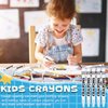 Tenceur 100 Pcs Single Color Crayon Bulk Crayons Coloring Crayon Party Favors Crayon Set Kids' Crayons for Kids Adults Teacher Painting Classrooms Groups Party School Art Gifts Supplies (White)