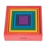 TickiT - 73416 Wooden Rainbow Architect Squares - Nesting Puzzle - Stacking Blocks for Ages 1+