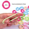 Mini Hair Bands for Girls, Zingso Colored Soft Small Tiny Elastic Hair Ties Rubber Bands Hair Bands Ponytail Holders for Baby Kids Girls (Colourful (100PCS))