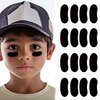 16-Pack Temporary Tattoo Stickers - 2.3 x 3.9 Inch Black Eye Shadow Designs - Ideal for Sports Events, Cosplay, Halloween, and All Ages