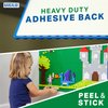 Barcaloo Peel and Stick Self Adhesive Baseplates Mat, Building Block Base Plates Multipack, Panels for Table Top Play - 10 Inch x 10 Inch Adhesive Building Brick Play Wall Panel, 2 Green, 2 Blue