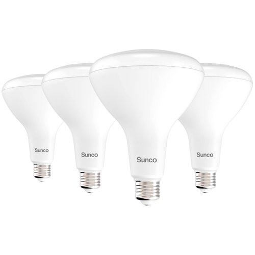 Sunco Lighting - 4 Pack BR40 Light Bulbs, LED Indoor Flood Light, Dimmable, CRI94 2700K Soft White, 100W Equivalent 17W, 1400 Lumens, E26 Base, Indoor Home Recessed Can Lights, High Lumens - UL
