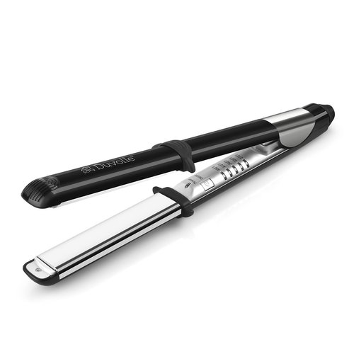 Rendezvous Professional Titanium Flat Iron - 4.33" Extra Long Curved Plates, Adjustable Temp 270-450F - Fast Heating, Dual Voltage Hair Straightener & Curler for All Hair Types