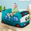 OUKEYI 11.8 Inch/30cm Car Plush Toy Simulation Bus Cute Cartoon Pillow Filling Car Plush Pillow Toy Gift Children's Birthday Party Gift (green)