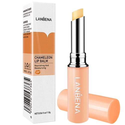 LANBENA Chameleon Lip Balm Nourishing Moisturizing Lip Care Daily Use Natural Extract Beauty Makeup Lipstick lips with temperature-controlled color changes plump lips