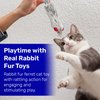 Kats'N Us Dat Darn Ferret Real Rabbit Fur Cat Toy- Furry Cat Toys, Cat Stuffed Animal, Cat Entertainment for Indoor Cats and Kittens, Interactive Cat Toys - 10 Inches