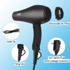 Infrared Hair Dryer, Professional Salon Negative Ionic Blow Dryers for Fast Drying, Pro Ion Quiet Hairdryer with Diffuser & Concentrator & Comb,Black