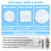 Door Knob Wall Shield, 6PCS Transparent Round Soft Rubber Guard Door Stopper Wall Protector Silencer, Stronger Self Adhesive Wall Door Handle Bumper (Small Round 1.57" 6PCS, Clear)