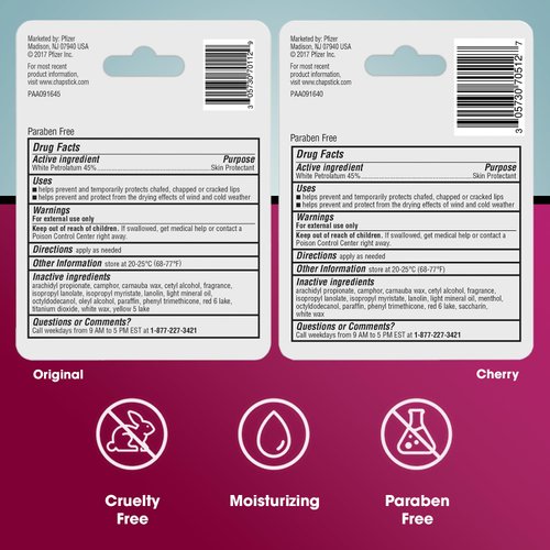 ChapStick Lip Care Bundle – Classic Cherry + Classic Original Lip Balm, 0.15 Oz Ea (2 Piece Set)