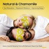 BeHoomi 30Packs Steam Eye Mask for Sleeping, Disposable Heated Eye Masks, Self Heating Warm Compress for Eyes, Sleep Mask for for Home Spa Office Travel - CHAMOMILE Scent