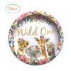 Fenghu Girl Wild One Birthday Party Supplies, 20 Plates and 20 Napkin, Wild One Theme Birthday Party Decoration for Girl