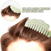 Jade Hair Comb Body Stone Back Gua Sha Tool Men Women Head Massager Scalp Comb for Stress Relax, Dandruff, Hair Growth, Acupuncture, Facial Trigger Point Treatment, Estheticians Therapists Supplies
