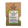 Natural Sense Pure Castile Soap - Pepermint with Olive Oil, Coconut Oil, and Shea Butter (1 Bar)