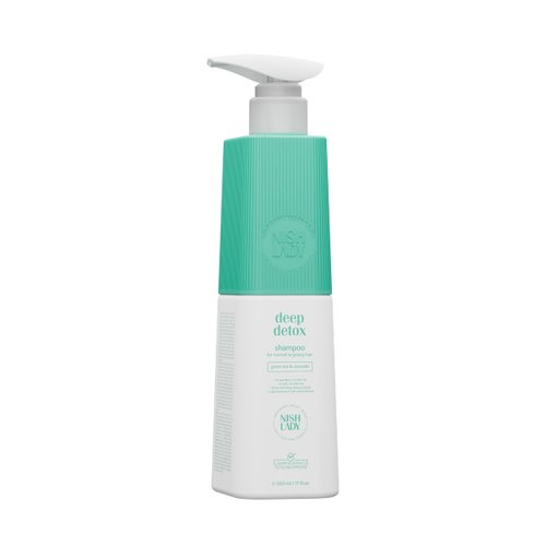Nishlady Deep Detox Clarifying Shampoo for Normal to Greasy Hair, 503 ml | Green Tea & Avocada Extracts (Shampoo)