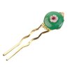 Retro Chinese Jade Flower Hair Stick, Hanfu Hair Chopsticks Hairpin Japanese kimono Hair Styling Hair Making Accessories for Women Bride Decor