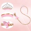Jaqakid Rapunzel Wig,Princess Dress up Wigs, Princess Rapunzel Long Braided Wig Headbands with Tiara Flowers Adorn for Girls Costume Accessories