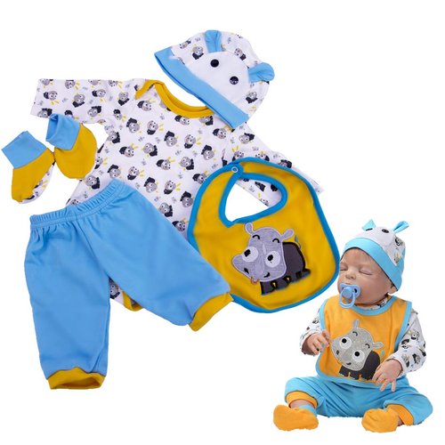 Realistic Reborn Baby Dolls Clothes Boy 22 inch for Reborn Baby Boy 17- 23 inch Newborn Baby Dolls Clothes Outfit