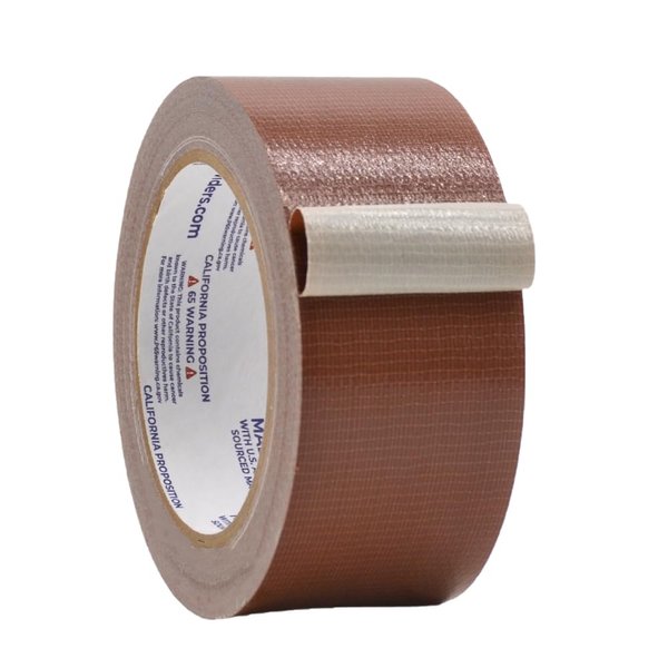 WOD DTC10 Advanced Strength Industrial Grade Brown Duct Tape, 2 inch x 60 ft. Waterproof, UV Resistant For Crafts & Home Improvement