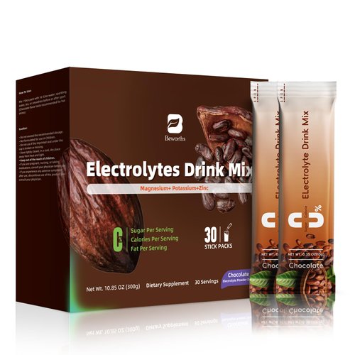 B BEWORTHS Electrolytes Powder Packets Sugar-Free | Keto Electrolytes Powder Packets with Magnesium, Vitamins Replenish Hydration & Energy Boostfor for Electrolyte Drink Mix | Zero Calorie - 30 Sticks