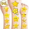 100 PCS Gold Stars Temporary Tattoos Birthday Party Decorations Favors Supplies Decor Twinkle Christmas Yellow Golden Star Banner Stickers For Girls Boys Classroom School Prizes Reward