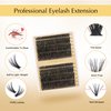 DIY Lash Extension Kit 280pcs Lash Clusters Kit 30D+40D Individual Lashes 10-16mm Lash Clusters Kit Lash Bond and Seal Cluster Lashes Glue Remover Lash Tweezer