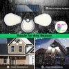 Hotomely Solar Motion Sensor Lights, Solar Lights Outdoor with 309 LED IP65 Waterproof Wall Lights with 3 Heads Wide Angle Flood Security Light for Garage Yard Patio-1 Pack