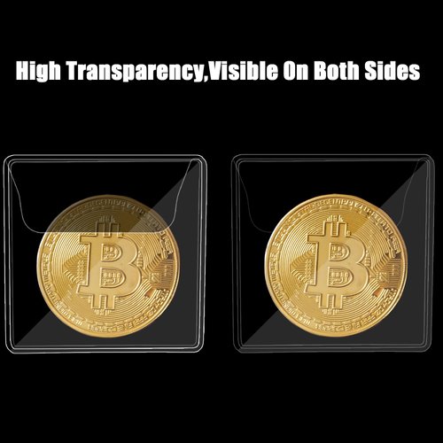 Ysglory 150Pcs Single Pocket Coin Flips Coin Sleeves Holders Clear PVC Coin Protectors Individual Plastic Coin Holders for Coin Currency Bills Collectors Protector (2.2 x 2.2 Inch) (Rectangular)