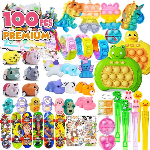100 PCS Premium Party Favors for Kids 5-12,Assortment Party Toys,Goody Bag Fillers,Birthday Gift Toy,Pinata Stuffers,Classroom Prizes Treasure Box Stuffers