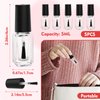AHIER Nail Polish Bottles, Empty Nail Polish Bottles with Brush Cap (5ml 5P)