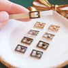 5mm / 0.2 inches (Inner Diameter) Tiny Rectangle Shape Metal Buckles, Doll Mini Buckles, in 4 colors, Perfect for Doll Clothes (5 PCS)