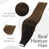 Full Shine Balayage Tape in Hair Extensions Human Hair 12 Inch Short Skin Weft Tape Hair Tape Color 1B Fading to 6 And 27 Blonde Extensions Glue in Real Hair 20 Pieces 30 Grams Tape in Hair