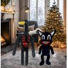EICHIMEOW Siren Head Plush Toy Cartoon Black Cat Plush Stuffed Toy Soft Animal Cat Plush Toys Kids' Birthday Halloween Thanksgiving Christmas Toys Plush Toys(Black)