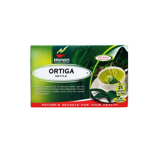 Hanan Peruvian Secrets 100% Natural Nettle | 25 Tea Bags | Naturally help Symptoms of Arthritis, Rheumatism, Anemia and Urinary Tract (6 Pack)
