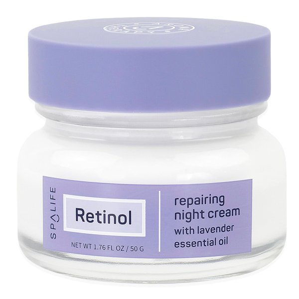SpaLife Retinol Repairing Night Face Cream – For Fine Lines & Wrinkles, Dull Skin, Uneven Skin Tone, Loss of Elasticity with Retinol, Witch Hazel, & Lavender Essential Oil – Retinol Moisturizer