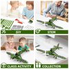 BESTYMXY Model Airplane, Erector Set 1:32 Scale Airplane Model Metal Toys, STEM Projects for Kids Ages 8-12, DIY Education Airplane Metal Model Kits