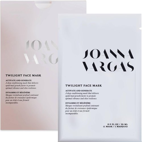 Joanna Vargas Moisturizing Face Mask - Face Sheet Mask with Epidermal Growth Factor - Twilight Facial Mask for Radiant & Plump Complexion- Deep Skin Conditioning Facial Masks for Women - Single Sheet
