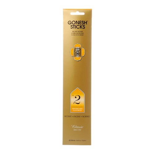Gonesh Incense Sticks No.2 Perfumed with Oils & Spices, B000fq5op0, 20 Piece